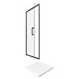 AURLANE - PACK PAROI PORTE DE DOUCHE PIVOTANTE+ RECEVEUR A POSER - 90x90 PIVOTANTE -CRUSH MOON PIVOTANTE 90x90 - vignette