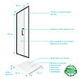 AURLANE - PACK PAROI PORTE DE DOUCHE PIVOTANTE+ RECEVEUR A POSER - 90x90 PIVOTANTE -CRUSH MOON PIVOTANTE 90x90 - vignette