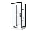 AURLANE - Cabine de douche carrée 90x90x230cm à motif carreaux de métro - UNDERGROUND SQUARE 90 - vignette