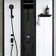 AURLANE - Cabine de douche rectangle 115x90x218 cm - Fonction HAMMAM, Jets Hydromassants, Led et Bluetooth - vignette
