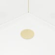 AURLANE - Cabine de douche Quart de cercle 90x90x200/230cm - Receveur Bas - Fonds Blancs et Profilés Or Brossé - vignette