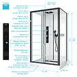 AURLANE - Cabine de douche RECTANGLE - 90x115x217 cm - FACTORY 2 RECTANGLE - vignette