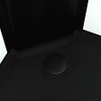 AURLANE - Cabine de douche 1/4 de cercle 85x85x200 cm - Portes coulissantes - Receveur Noir Mat - vignette