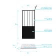 AURLANE - Pack Paroi de douche 90x200 CM NOIR MAT - VERRE TREMPE 5 mm + RECEVEUR A POSER EXTRA PLAT 90x90 - vignette