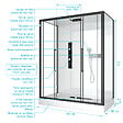 AURLANE - Cabine de douche RECTANGLE 160x85x217cm - FACTORY 2 XXL - vignette