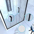 AURLANE - PACK PAROI PORTE DE DOUCHE + RECEVEUR A POSER - 120x90 COULISSANTE-CRUSH MOON 120x90 - vignette
