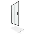 AURLANE - PACK PAROI PORTE DE DOUCHE + RECEVEUR A POSER - 120x90 COULISSANTE-CRUSH MOON 120x90 - vignette