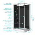 AURLANE - cabine de douche SHADOW CORNER RECTANGLE - 110x80x230cm - vignette