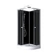 AURLANE - cabine de douche ROUND SHADOW CORNER 90x90x230cm - vignette