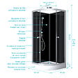 AURLANE - cabine de douche ROUND SHADOW CORNER 90x90x230cm - vignette