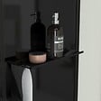 AURLANE - Cabine de douche Carrée Hydro 90x90x218 cm - Porte Pivotante - Fond & Profilés Noir Mat - vignette