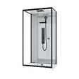 AURLANE - Cabine de douche Hydromassante 110x80 Receveur Bas - Fond Gris et Profilés Noir Mat - GREY STYLE LOW - vignette