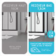 AURLANE - Cabine de douche Hydromassante 110x80 Receveur Bas - Fond Gris et Profilés Noir Mat - GREY STYLE LOW - vignette
