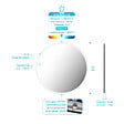 AURLANE - Miroir salle de bain rond avec eclairage LED - Diamètre 60cm - GO LED - vignette