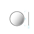 AURLANE - Miroir salle de bain ROND avec éclairage LED et contour noir - Diam 60cm - vignette