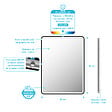 AURLANE - Miroir salle de bain avec eclairage LED et contour noir - 60x80cm - GO BLACK LED - vignette
