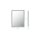 AURLANE - Miroir salle de bain avec eclairage LED et contour noir - 60x80cm - GO BLACK LED - vignette