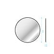 AURLANE - Miroir salle de bain ROND avec éclairage LED et contour noir - Diam 70cm - vignette