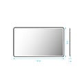 AURLANE - Miroir salle de bain avec eclairage LED et contour noir - 120x70cm - GO BLACK LED - vignette