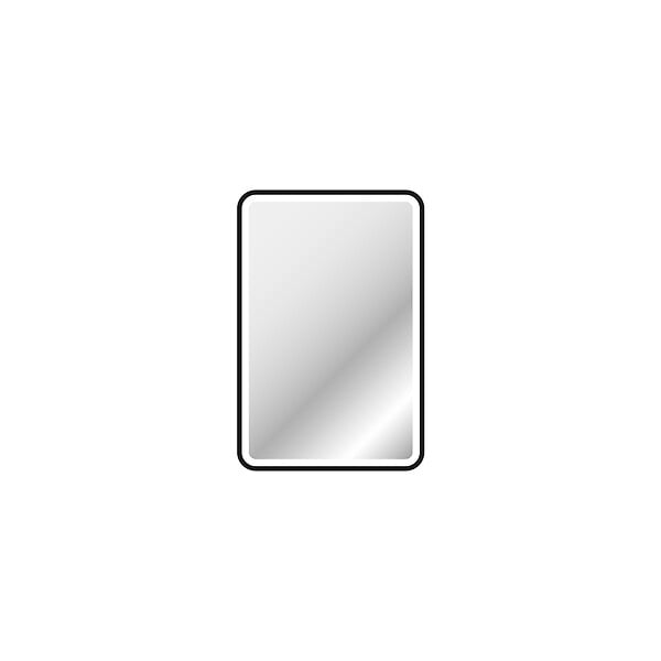 AURLANE - Miroir salle de bain avec eclairage LED et contour noir - 40x60cm - GO BLACK LED - large