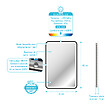 AURLANE - Miroir salle de bain avec eclairage LED et contour noir - 40x60cm - GO BLACK LED - vignette