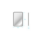 AURLANE - Miroir salle de bain avec eclairage LED et contour noir - 40x60cm - GO BLACK LED - vignette