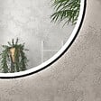 AURLANE - Miroir salle de bain ROND avec éclairage LED et contour noir - Diam 50cm - vignette