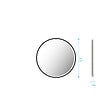 AURLANE - Miroir salle de bain ROND avec éclairage LED et contour noir - Diam 50cm - vignette