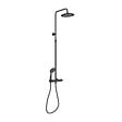 AURLANE - Colonne de douche Mécanique finition Noire Mate - 133x28x52 cm - MOLLY BLACK - vignette