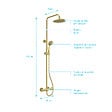 AURLANE - Colonne de douche Thermostatique finition Or Doré Brossé 133x26x52 cm - MOLLY GOLD - vignette