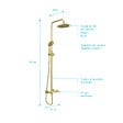 AURLANE - Colonne de douche Mécanique finition Or Doré Brossé - 133x26x52 cm - MOLLY GOLD - vignette
