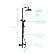 AURLANE - Colonne de douche Thermostatique finition Noire Mate - 133x28x52 cm - MOLLY BLACK - vignette