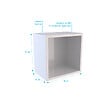 AURLANE - Etagère murale 30x30x20cm carrée blanche de rangement 1 emplacement - PERSONALYZ CUBE - vignette