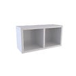 AURLANE - Etagère murale 40x20x20cm blanche de rangement 2 emplacements - PERSONALYZ DUO - vignette
