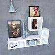 AURLANE - Etagère murale 80x20x20cm blanche de rangement 3 emplacements - PERSONALYZ TRIPLO - vignette