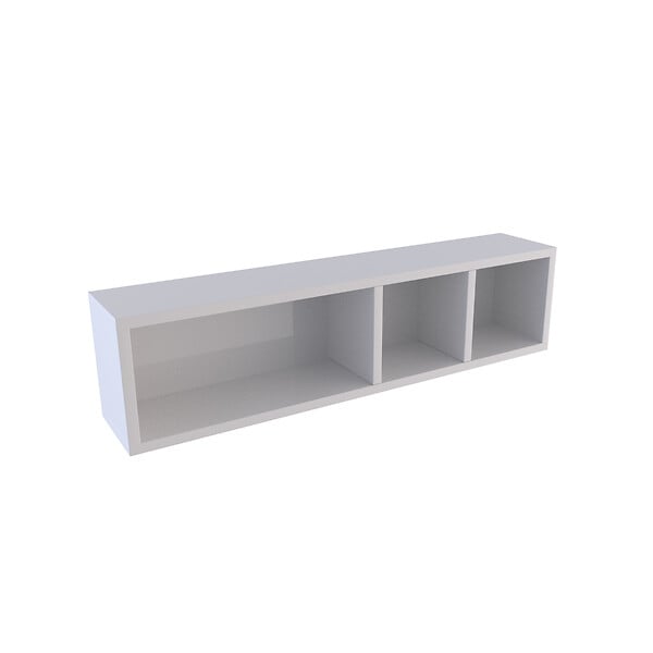 AURLANE - Etagère murale 80x20x20cm blanche de rangement 3 emplacements - PERSONALYZ TRIPLO - large