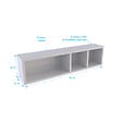 AURLANE - Etagère murale 80x20x20cm blanche de rangement 3 emplacements - PERSONALYZ TRIPLO - vignette