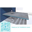 AURLANE - Receveur de Douche à Carreler 140x90 cm avec Bondes à Sortie Verticale - Grille Inox - vignette