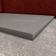 AURLANE - Receveur de douche Gris Effet Pierre 90x140 cm et Grille décor Linéaire en Inox - vignette