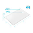 AURLANE - RECEVEUR DE DOUCHE A POSER EXTRA-PLAT EN ACRYLIQUE BLANC RECTANGLE - 120x80 WHITENESS 120 - vignette