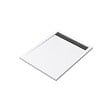 AURLANE - Receveur en acrylique Blanc 80x100x4 cm + Grilles Linéaires Chrome et Gun Metal - WHITENESS II - vignette