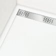 AURLANE - Receveur en acrylique Blanc 90x120x4 cm - Grille Linéaire Chrome - WHITENESS II - vignette