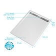 AURLANE - Receveur en acrylique Blanc 90x120x4 cm - Grille Linéaire Chrome - WHITENESS II - vignette