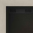 AURLANE - Receveur en acrylique Noir Effet Pierre 80x120x4 cm + Grilles Linéaires Chrome et Noire Mate - vignette