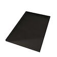 AURLANE - Receveur en acrylique Noir Effet Pierre 80x120x4 cm + Grilles Linéaires Chrome et Noire Mate - vignette