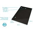 AURLANE - Receveur en acrylique Noir Effet Pierre 80x120x4 cm + Grilles Linéaires Chrome et Noire Mate - vignette