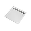 AURLANE - Receveur en acrylique Blanc 80x80x4 cm - Grille Linéaire Chrome - WHITENESS II - vignette