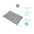 AURLANE - Receveur de douche Gris Effet Pierre 80x120 cm et Grille décor Perforée en Inox - vignette
