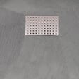 AURLANE - Receveur de douche Gris Effet Pierre 80x120 cm et Grille décor Perforée en Inox - vignette