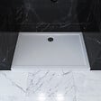 AURLANE - RECEVEUR DE DOUCHE A POSER EXTRA-PLAT ACRYLIQUE BLANC RECTANGLE -120x90cm - vignette